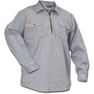 cutters-supply-long-sleeve-half-zip-hickory Long Sleve Half Zip Hickory